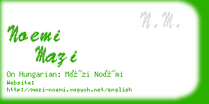 noemi mazi business card